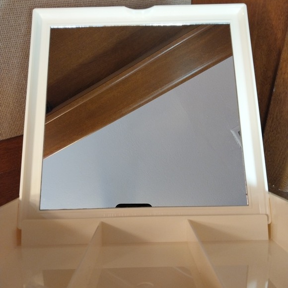 Vtg Estee Lauder Brush/Comb With Ivory Hard Plastic Makeup Case Jewelry Box 90s - Picture 5 of 16